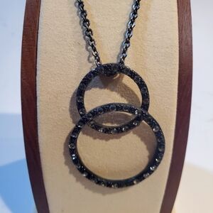 LBD Black Double Circle Necklace